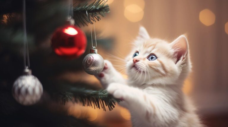 Ensuring your pets safety during the holidays involves being mindful of potential hazards, like food, wires, and decorations!